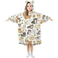 thumbnail image 1 of joogoo Wearable Blanket Hoodie for Cartoon Dogs Cute Flannel Sherpa Pocket 3-14 YR S, 1 of 7