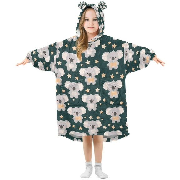 joogoo Wearable Blanket Hoodie for Cartoon Koala Stars Oversized Sherpa Hooded 3-14 YR M