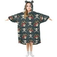 thumbnail image 1 of joogoo Wearable Blanket Hoodie for Cool Skull Pattern Flannel Sherpa Pocket 3-14 YR S, 1 of 7
