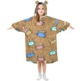 thumbnail image 1 of joogoo Wearable Blanket Hoodie for Crabs Cute Flannel Sherpa Pocket 3-14 YR S, 1 of 7