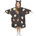 thumbnail image 1 of joogoo Wearable Blanket Hoodie for Football Rugby Stars Oversized Sherpa Hooded 3-14 YR M, 1 of 7
