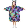 thumbnail image 1 of joogoo Wearable Blanket Hoodie for Gorillas Tie Dye Palm Oversized Sherpa Hooded 3-14 YR M, 1 of 7