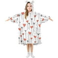 thumbnail image 1 of joogoo Wearable Blanket Hoodie for Hearts Pattern Oversized Sherpa Hooded 3-14 YR M, 1 of 7