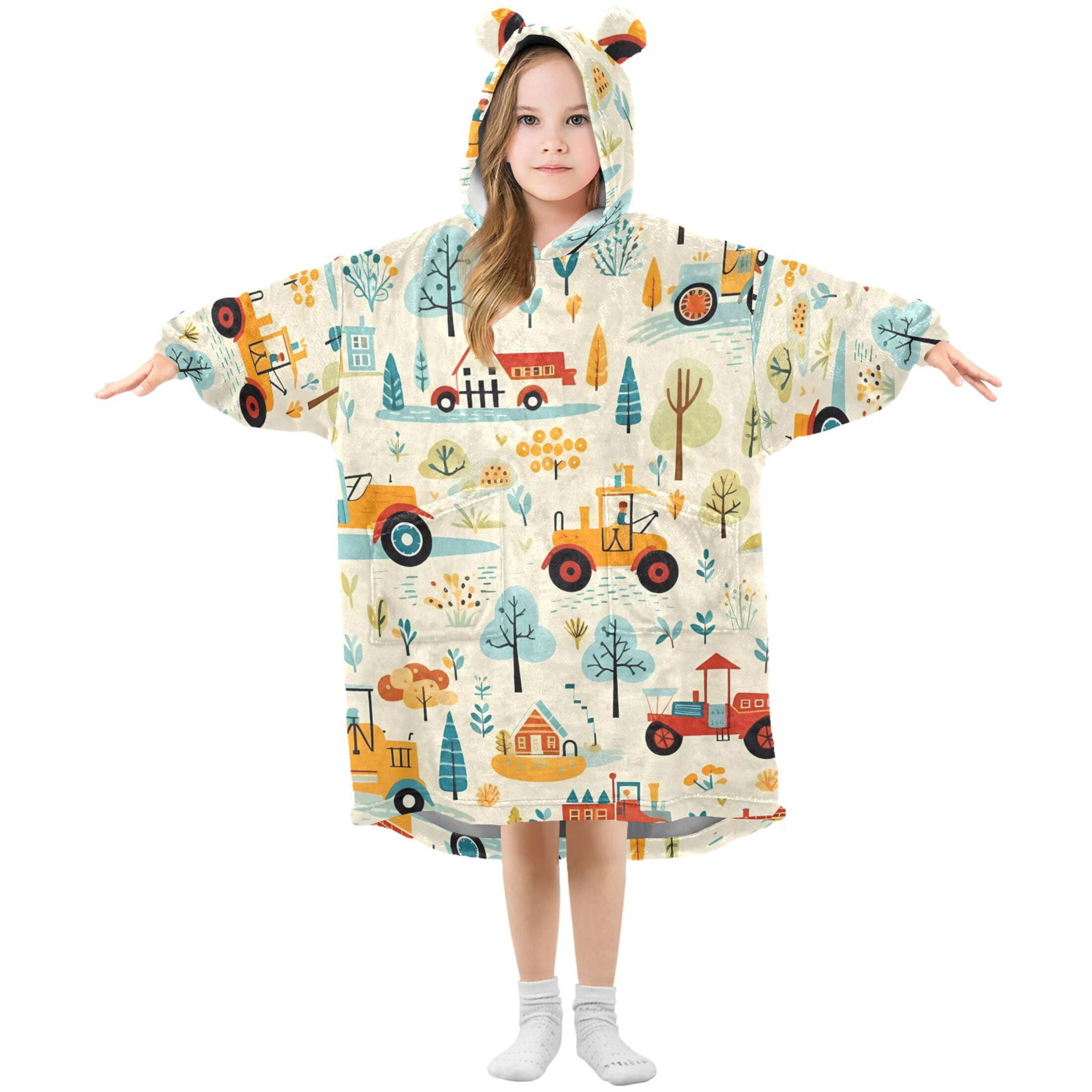 Wearable Hooded Blanket - Oversized Cozy Fleece Wrap Cape For Adults, 40x50 Inches (Arctic Fleece)