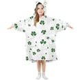 thumbnail image 1 of joogoo Wearable Blanket Hoodie for Leaf Clover Oversized Sherpa Hooded 3-14 YR M, 1 of 7