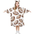 thumbnail image 1 of joogoo Wearable Blanket Hoodie for Retro Football Oversized Sherpa Hooded 3-14 YR M, 1 of 7