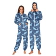 thumbnail image 1 of joogoo Whales Stars Navy Unisex Adults Onesies Pajamas Jumpsuits L, 1 of 7