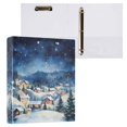 thumbnail image 1 of joogoo Winter View Hardcover 3 Ring Binder 1.5" Round Rings Interior Pockets Binders Organizer 1 Pack, 1 of 9