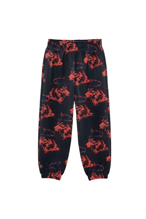 Wolf Heads Boys' Sweatpants Jogger Pants 5-6Y
