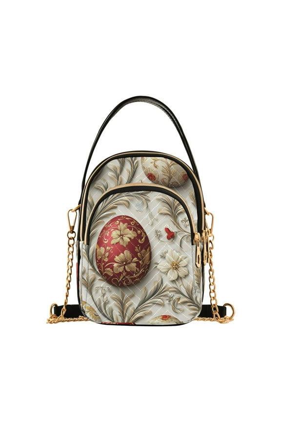 Women 3d Egg Pattern Chain Crossbody Bags Shoulder Handbag Phone Purse