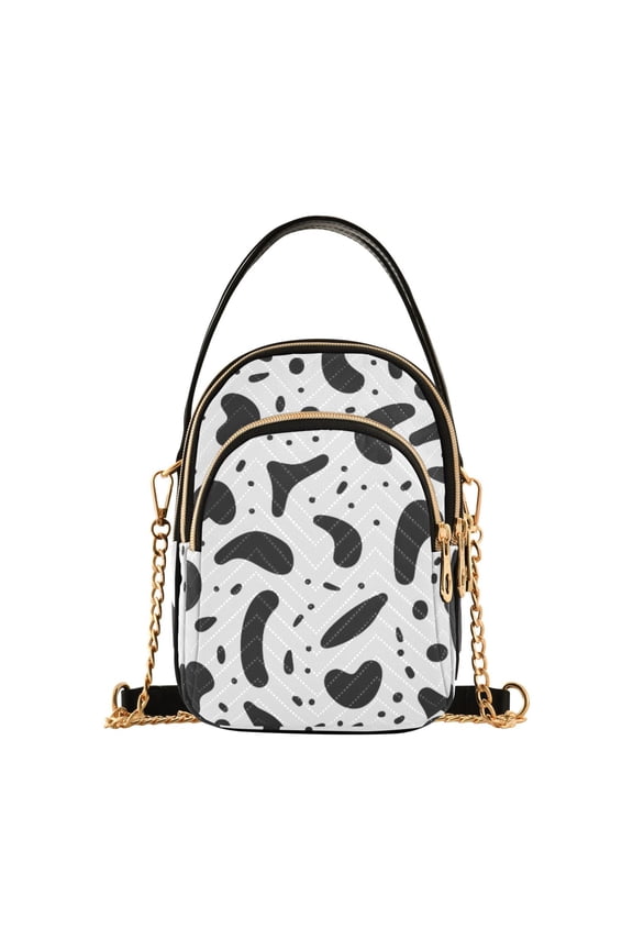 Women Abstract Leopard Chain Crossbody Bags Shoulder Handbag Phone Purse