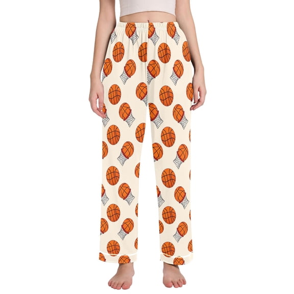 joogoo Women Basketball Pajamas Pants Lounge Bottoms Pjs with Pockets M