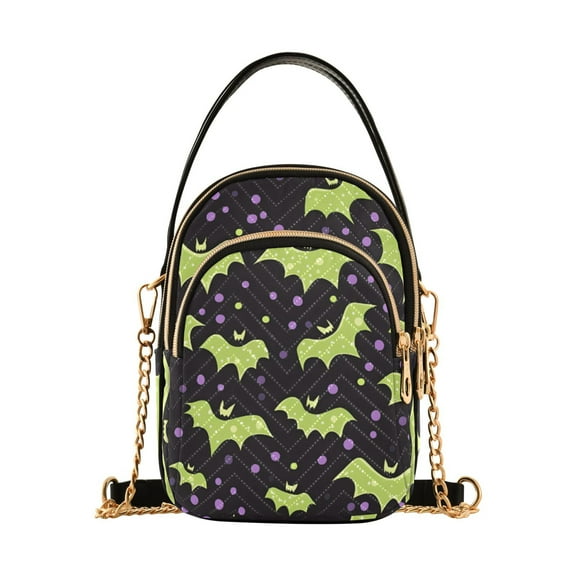 joogoo Women Bats Polka Dots Chain Crossbody Bags Shoulder Handbag Phone Purse