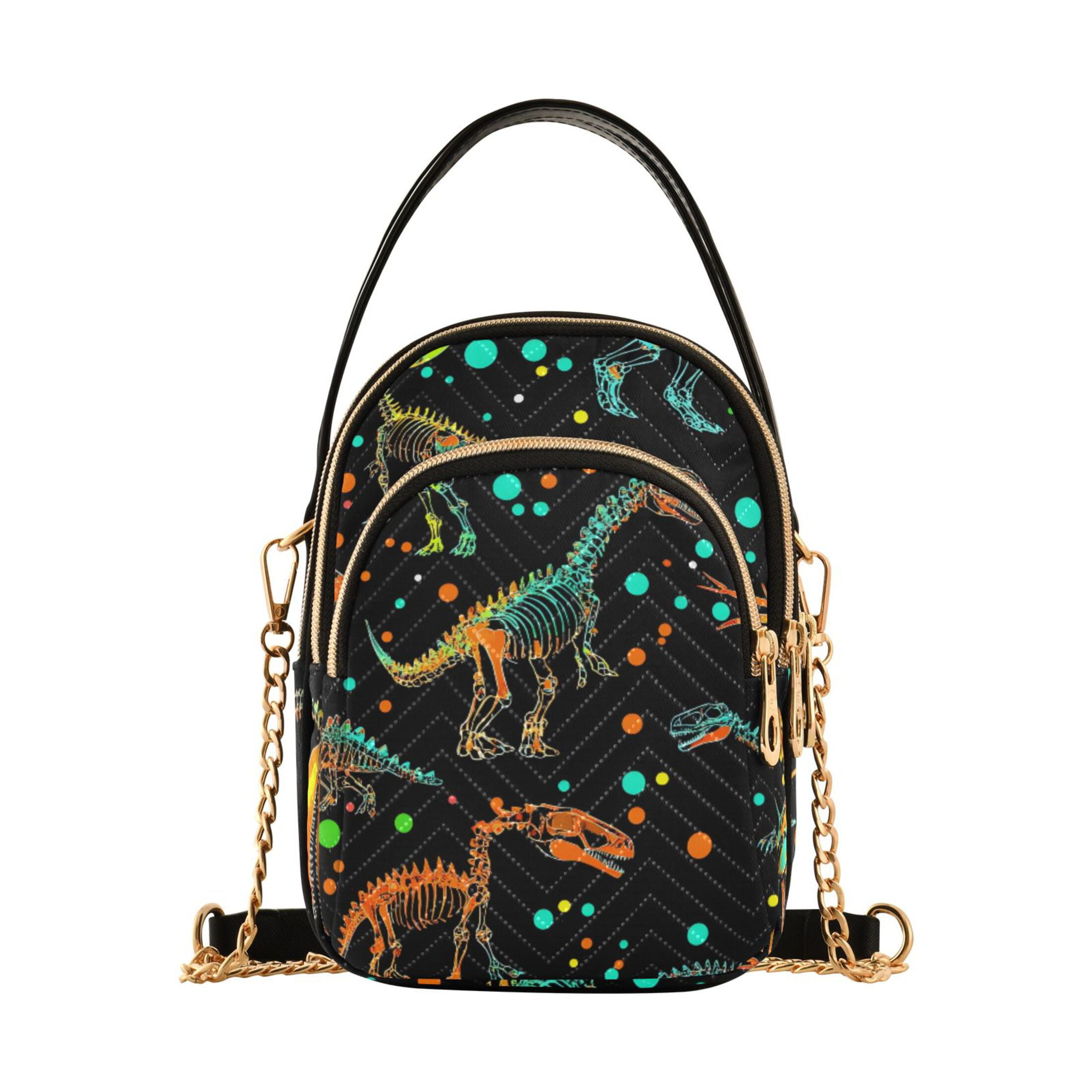 Women's Dinosaur Print PU Leather Handbag - Crossbody & Shoulder Bag For Everyday Style