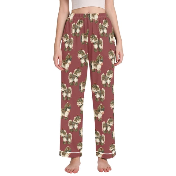 joogoo Women Cartoon Horses Pajamas Pants Lounge Bottoms Pjs with Pockets XL