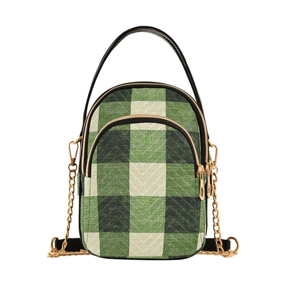 joogoo Women Checkered Grid-a2 Chain Crossbody Bags Shoulder Handbag Phone Purse