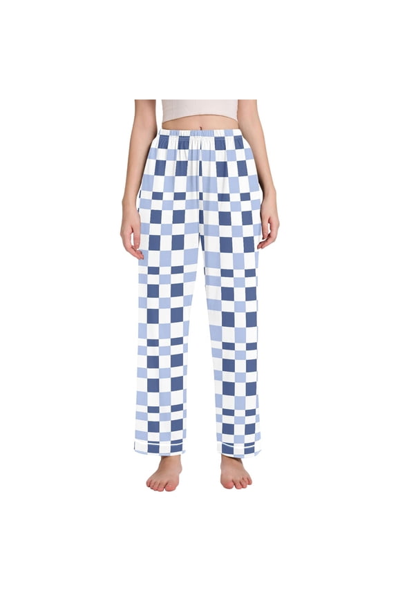 Women Checkered Plaid-r1 Pajamas Pants Lounge Bottoms Pjs with Pockets XXL