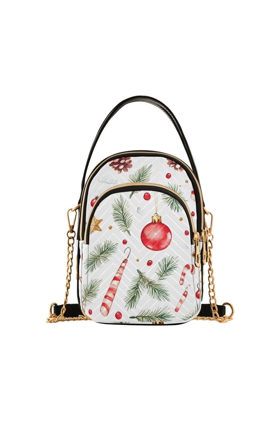 Women Christmas Ball Stars Chain Crossbody Bags Shoulder Handbag Phone Purse