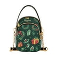 thumbnail image 1 of joogoo Women Christmas Elements Pattern Chain Crossbody Bags Shoulder Handbag Phone Purse, 1 of 5