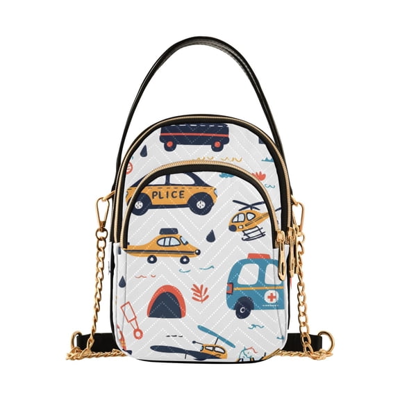 joogoo Women Cute Car Airplane Chain Crossbody Bags Shoulder Handbag Phone Purse