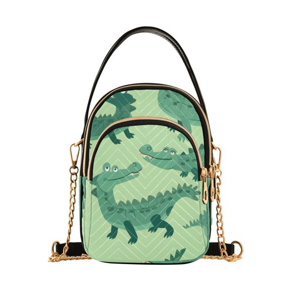 joogoo Women Cute Crocodile Chain Crossbody Bags Shoulder Handbag Phone Purse