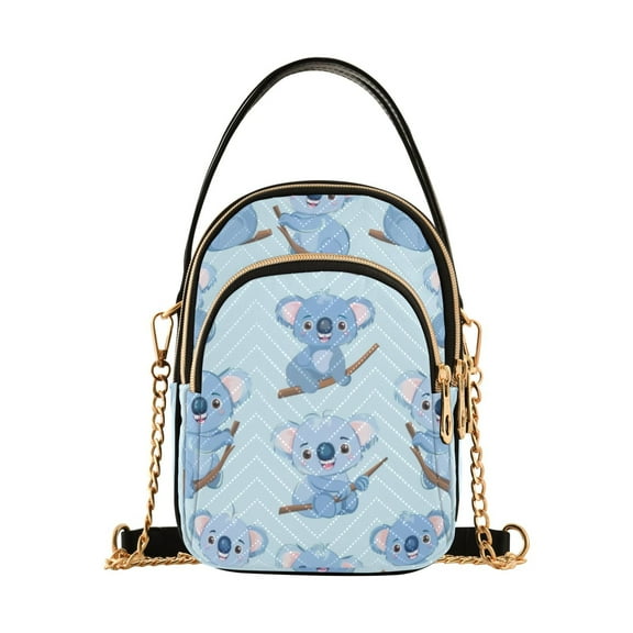 joogoo Women Cute Koalas Chain Crossbody Bags Shoulder Handbag Phone Purse