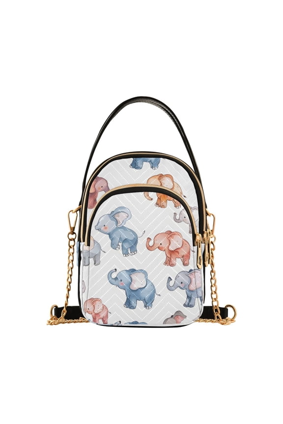 Women Cute Little Elephant Chain Crossbody Bags Shoulder Handbag Phone Purse