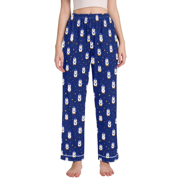 joogoo Women Cute Penguins Pajamas Pants Lounge Bottoms Pjs with Pockets M