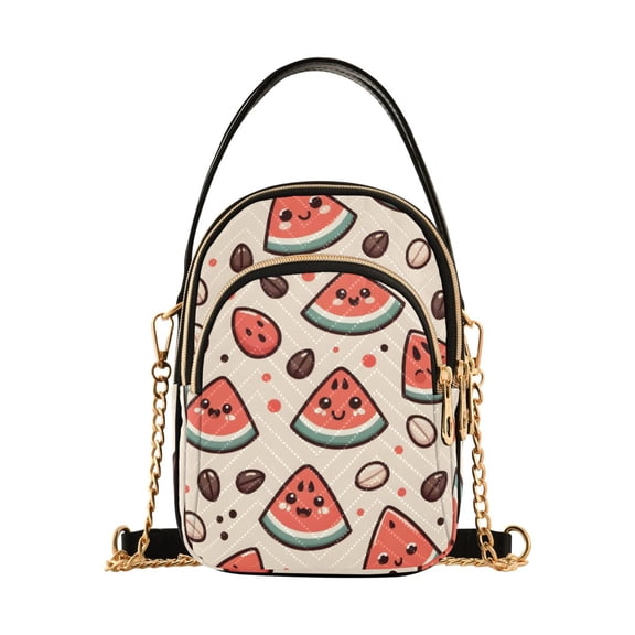 joogoo Women Cute Watermelon Chain Crossbody Bags Shoulder Handbag Phone Purse