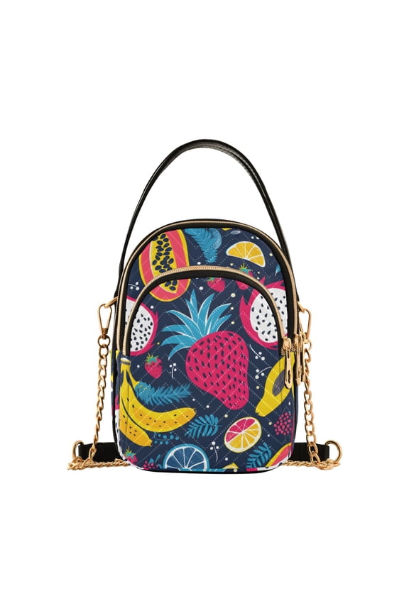 Women Fruit Banana Chain Crossbody Bags Shoulder Handbag Phone Purse