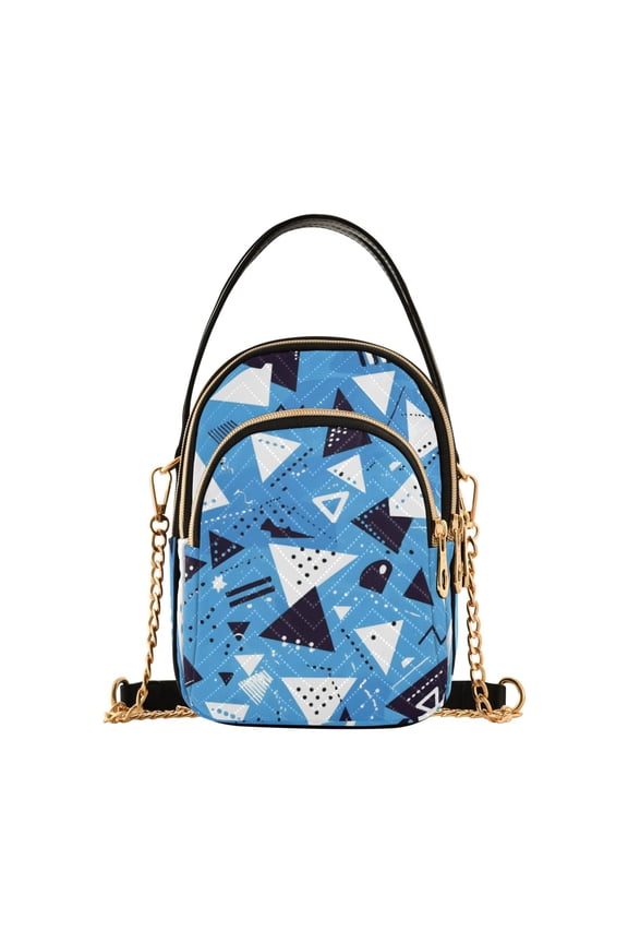 Women Geometric Triangle Chain Crossbody Bags Shoulder Handbag Phone Purse