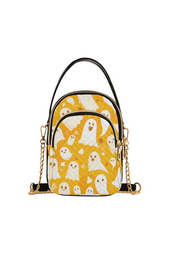 Women Ghost Halloween Chain Crossbody Bags Shoulder Handbag Phone Purse