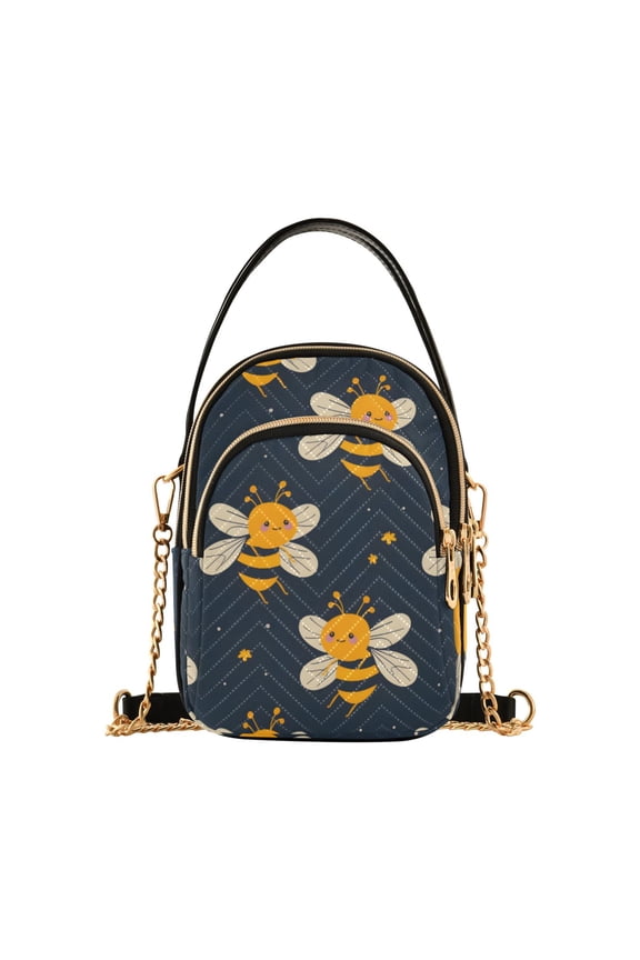 Women Honey Bee Chain Crossbody Bags Shoulder Handbag Phone Purse