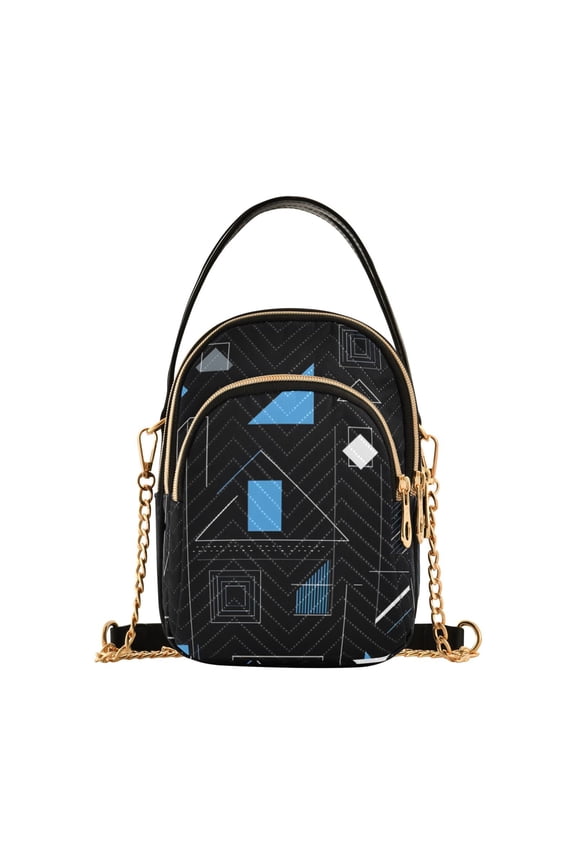 Women Irregular Triangle Chain Crossbody Bags Shoulder Handbag Phone Purse