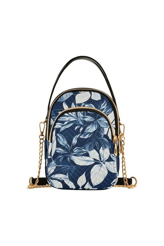 Women Palm Leaf-e3 Chain Crossbody Bags Shoulder Handbag Phone Purse