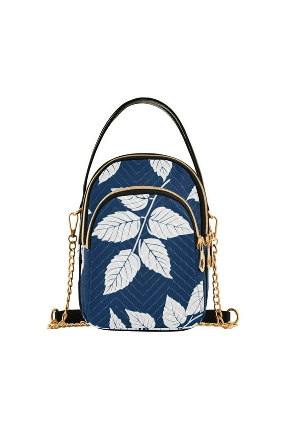 Women Palm Leaf-e9 Chain Crossbody Bags Shoulder Handbag Phone Purse