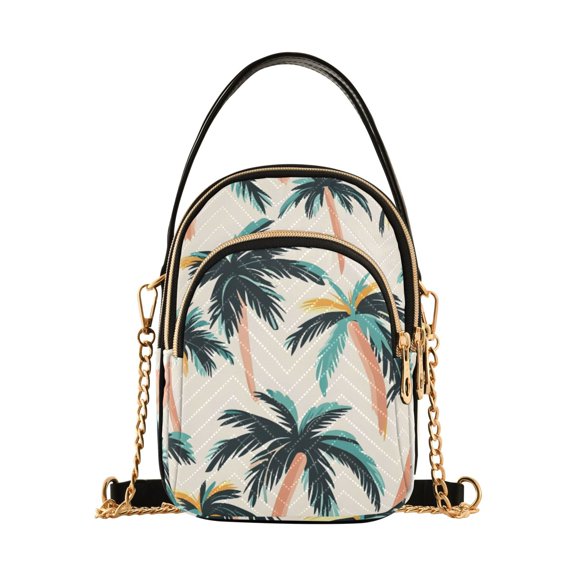 joogoo Women Palm Tree-a1 Chain Crossbody Bags Shoulder Handbag Phone Purse