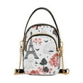 thumbnail image 1 of joogoo Women Paris and Poodle Dog Flower Chain Crossbody Bags Shoulder Handbag Phone Purse, 1 of 5