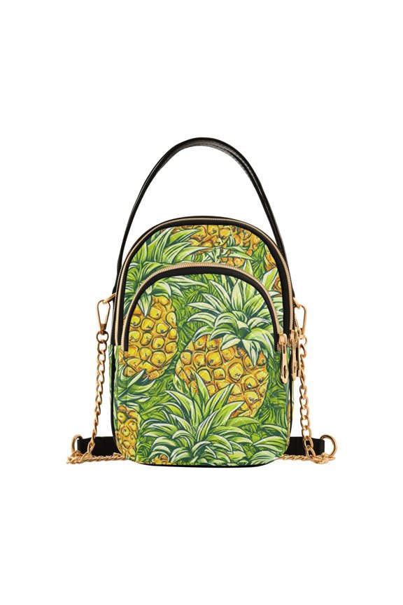 Women Pineapples Chain Crossbody Bags Shoulder Handbag Phone Purse