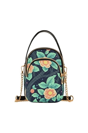 Women Rose Flower Chain Crossbody Bags Shoulder Handbag Phone Purse