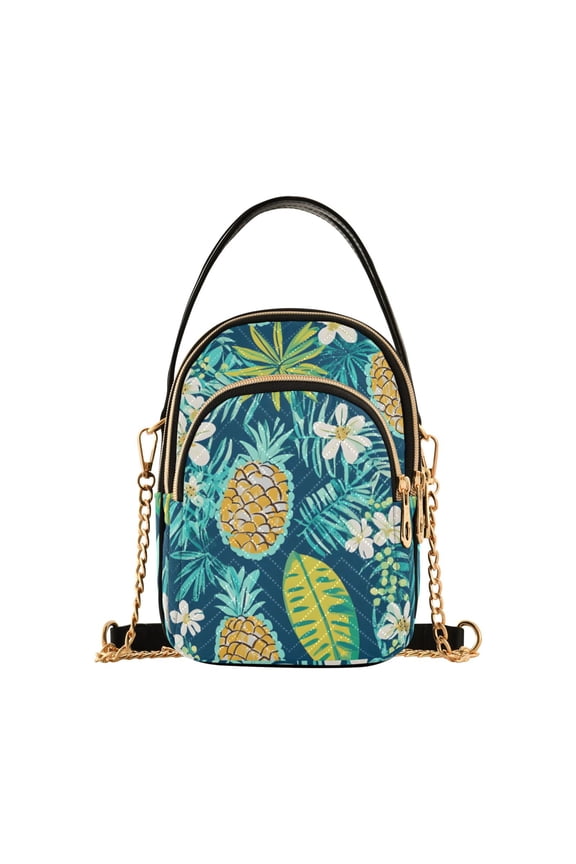 Women Summer Pineapple Chain Crossbody Bags Shoulder Handbag Phone Purse