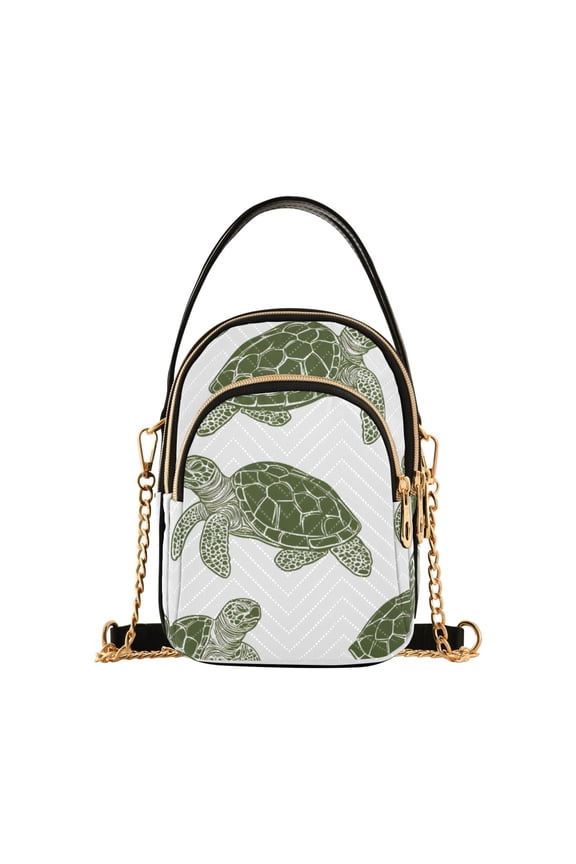 Women Turtle Retro Chain Crossbody Bags Shoulder Handbag Phone Purse