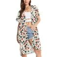 thumbnail image 1 of joogoo Women's Abstract Heart Beach Cover Up Kimono Swimsuit Summer Cardigan Swimwear M, 1 of 6