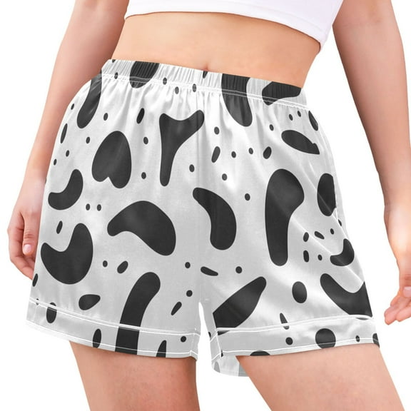 joogoo Women's Pajama Lounge Shorts Abstract Leopard Bottoms Sleep Short M