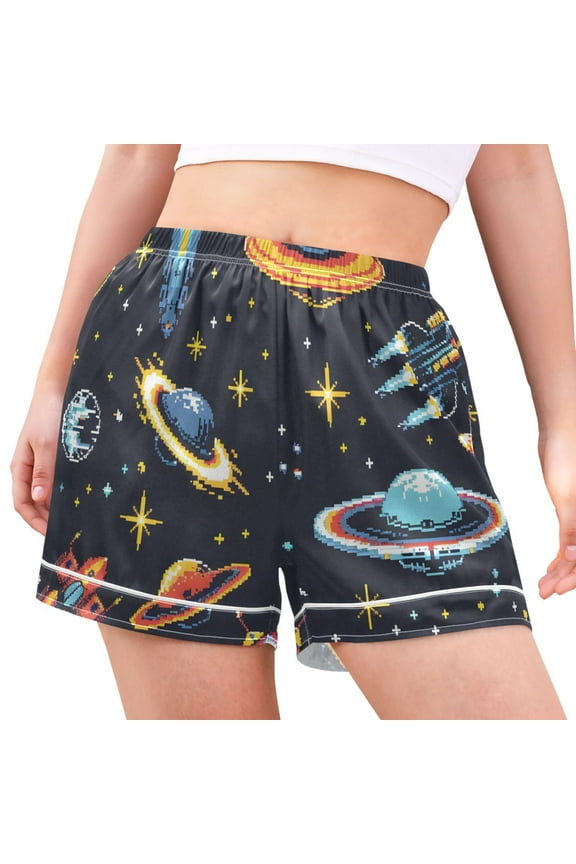 Women's Pajama Lounge Shorts Aliens and Space Bottoms Sleep Short XXL