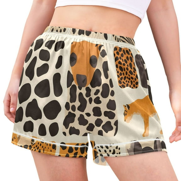 joogoo Women's Pajama Lounge Shorts Animal Skins Leopard Bottoms Sleep Short S