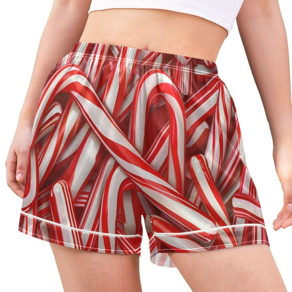 joogoo Women's Pajama Lounge Shorts Candy Christmas Bottoms Sleep Short S