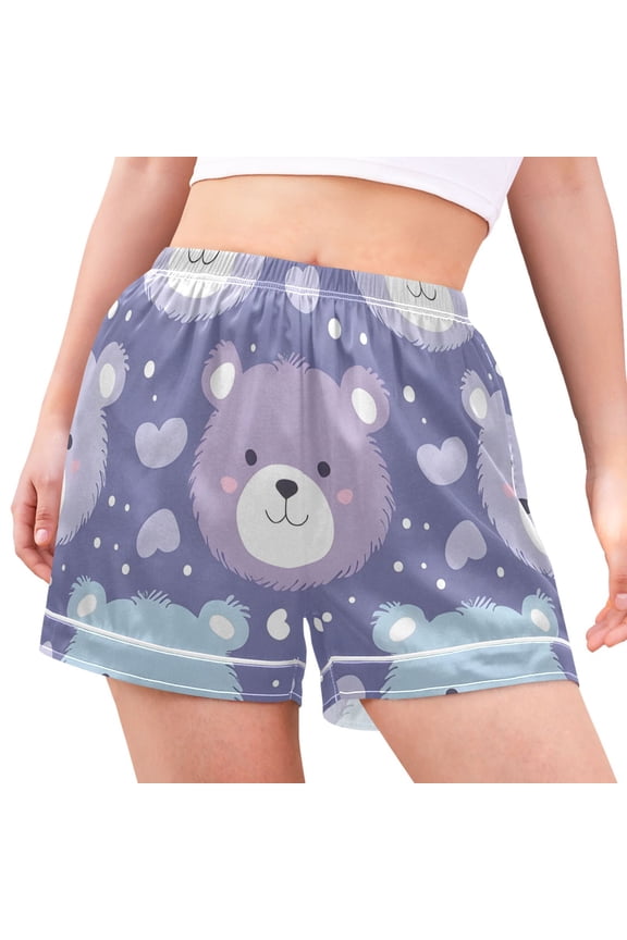 Women's Pajama Lounge Shorts Cute Cartoon Bear Bottoms Sleep Short XL