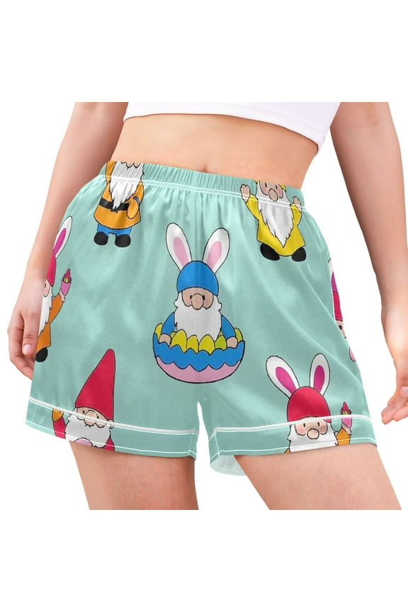 Women's Pajama Lounge Shorts Cute Gnomes Bottoms Sleep Short M