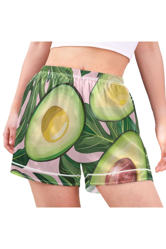 Women's Pajama Lounge Shorts Exotic Avocado Bottoms Sleep Short XXL